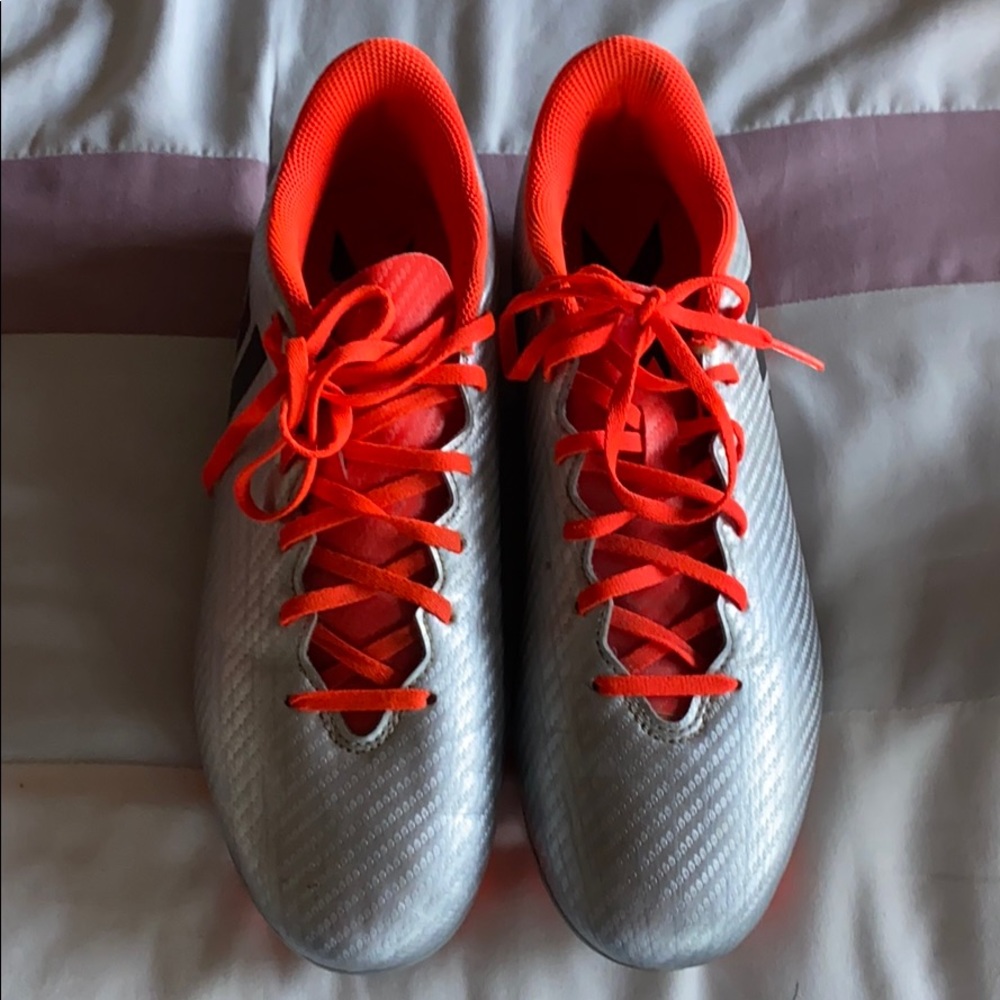 Adidas X 16.4 FxG Silver Core Solar Red Laces